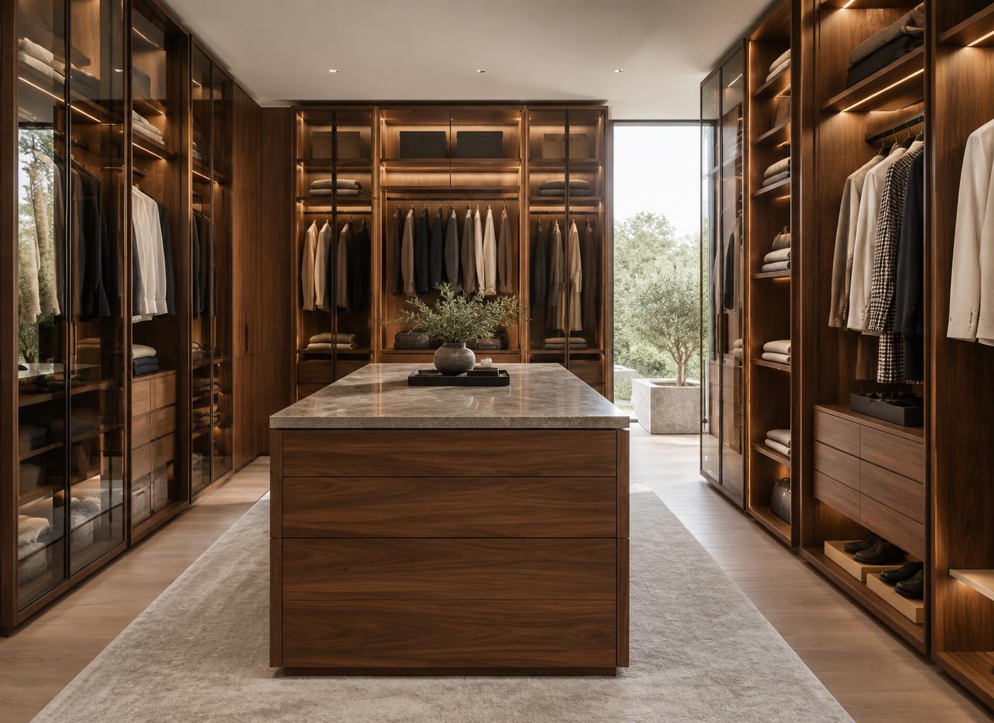 Luxury walk-in wardrobes — concept imagery